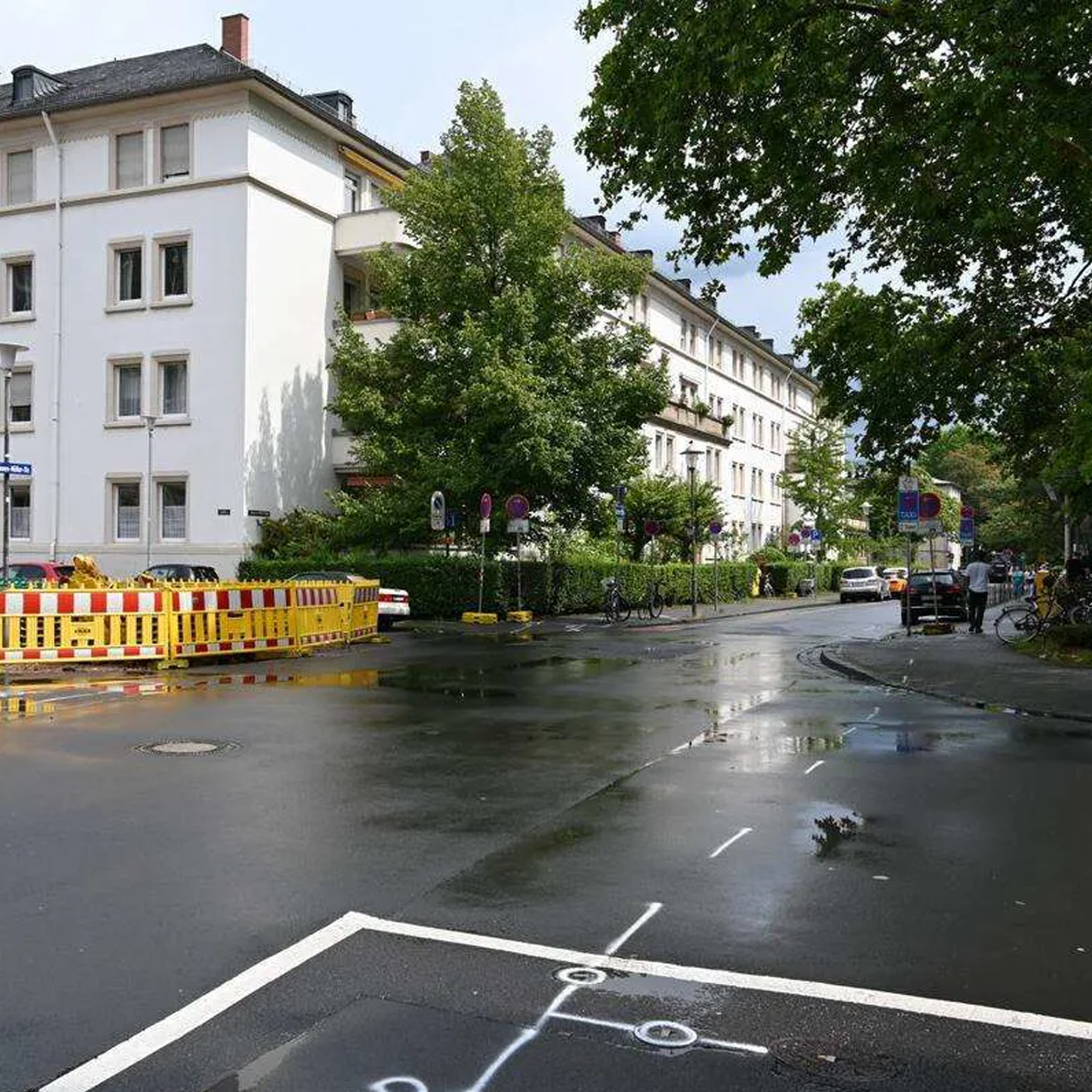 Der Ausbau der Südallee zur Fahrradstraße schreitet gut voran.